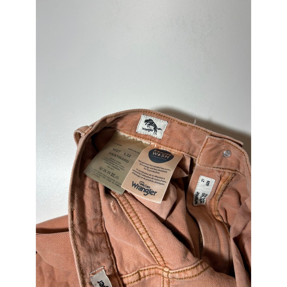 Wrangler Westward Jeans Womens 27 Orange Excellent High Rise Flare Earth Wash - Picture 5 of 6